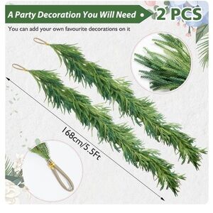 Green Artificial Pine Garland 2 PCS